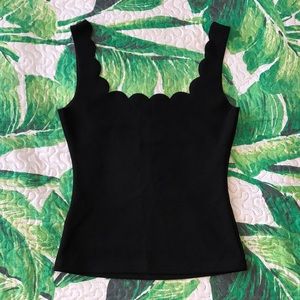 Shein black Scalloped Tank top